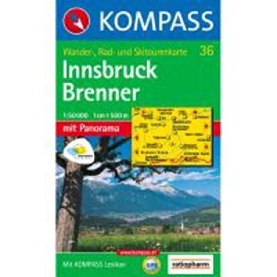 Innsbruck, Brenner: Wandern / Rad / Skitouren. Mit Panorama. GPS-genau. 1:50.000